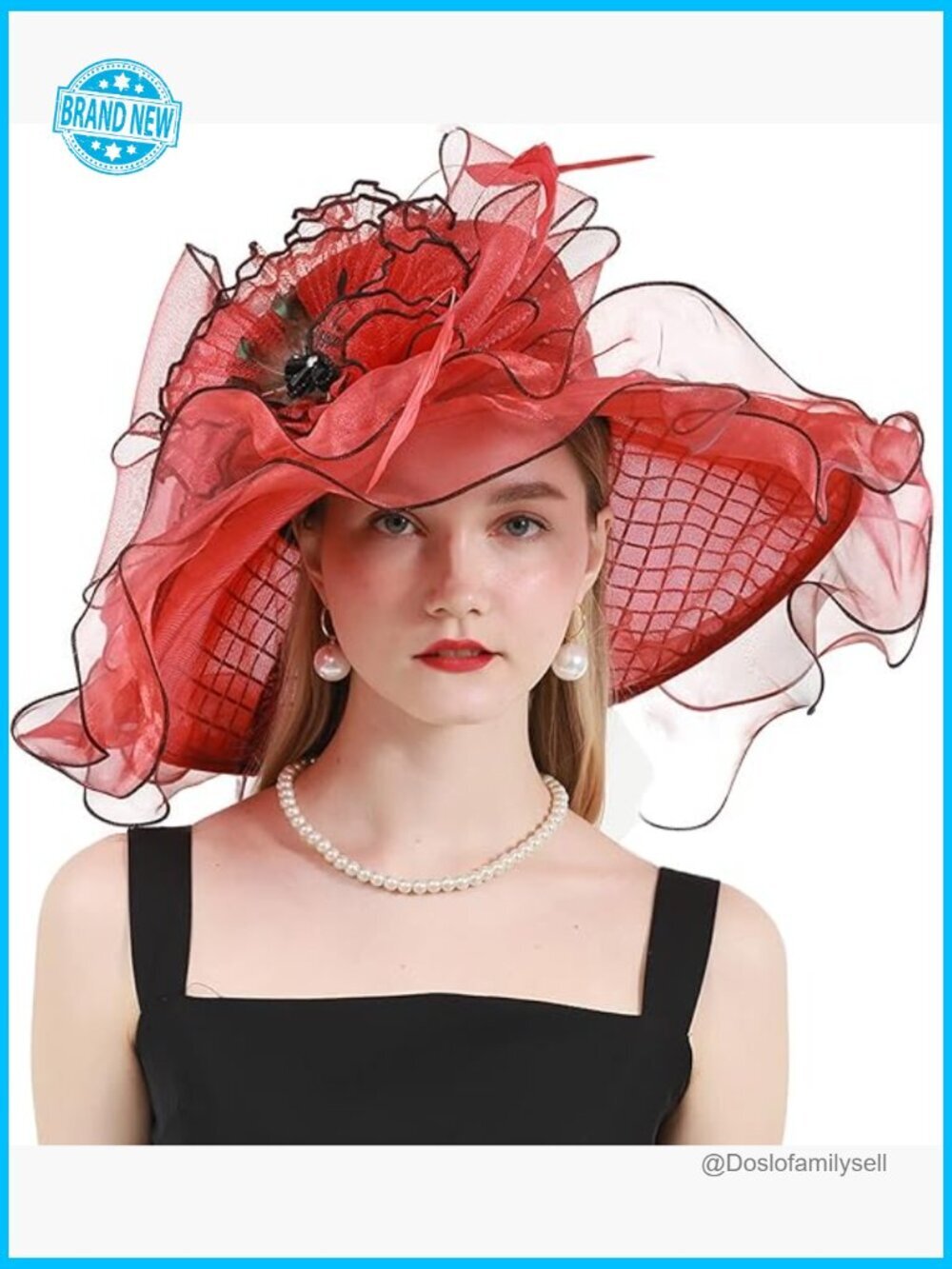 Organza Derby Church Fascinator Kentucky Hat Flower Tea Party Wedding